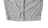 Kwi Shirring Button Flare Sleeveless Crop Cardigan