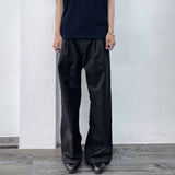 Deep Double-Pleat Wide Trousers