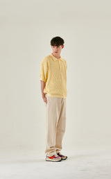 WIGGLY COLLAR KNIT TOP