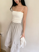 WR Shirring Crop Cap Sleeveless (10color)
