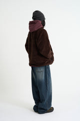 Retro deep pile fleece jacket