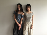 ミューズ オフショルダー Tシャツ (3color)