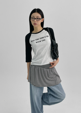 [MADE] Conzi Contrast Raglan 3/4 Sleeve Tee