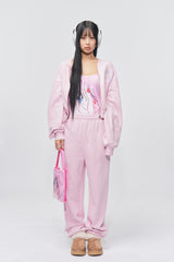 '& SPEAK LOVE WAITS' ANIMATION 2-WAY BAG PINK