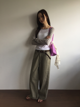 [SET]ミュート カーブドパンツ ＋ ベルト