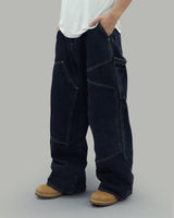 Hunter Rivet Denim Pants (Deep Blue)