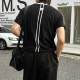 LMN バートラックエアフィット半袖Tシャツ + クラックチャンプラインワイドパンツ