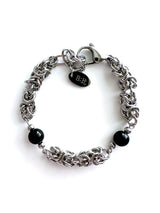 Black Onyx O-ring Connection Bracelet
