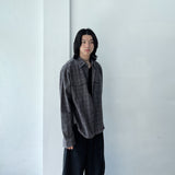 シティーボーイシルエットクラシックフラップポケットクロップドシャツ
