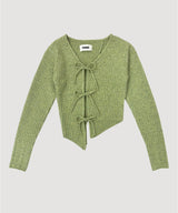 ASYMMETRIC COLOR KNIT CARDIGAN