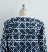 Mondel Cannage Color Matching Tweed Jacket