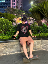 (Pink)ハートラビットハーフスリーブ