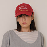 Red Washing Puppy Cap