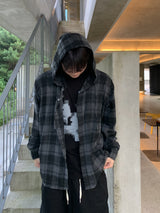 LD Over hood check shirts