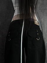 slapped d-ring wide denim