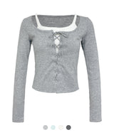 ペーラーレイヤードアイレットTシャツ
