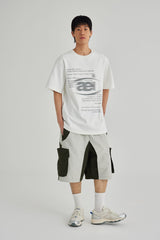 SYMBOL EMBROIDERY SHORTS PANTS [KHAKI]