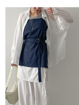 Ver Tencel See-through Loose Fit Shirt