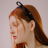 ワイドリボンサテンヘアバンド