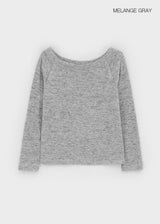 [MADE] ケネックニットボタンオフショルダー長袖Tシャツ