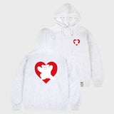 [UNISEX] ベアハートバックプリントフーディー