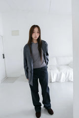 regular leather jacket(2colors)