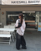 オーバーチェックシャツ