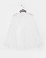 Netin Overfit See-Through Stripe Shirt