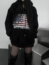 アメリカン フラッグ オーバーフィット フード(unisex / fleece-lined)