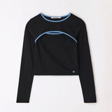 Cutout crop tee Black