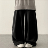 Wenli front, side pin tuck training string wide pants