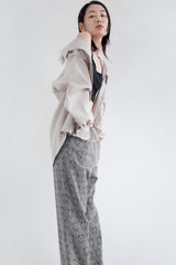 Stretch roll up shirt, Beige
