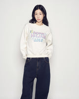 25FW WOMAN AC ベアキャンディクロップスウェットシャツ クリーム