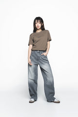 25SS ベーシックロゴウーマンショートスリーブTシャツ ココア