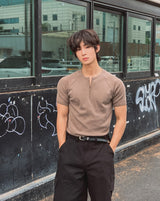 ウェーブ ピッグ ハーフジップ ショートスリーブ Tシャツ