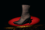 Slick Ankle Stiletto Heel(Matt Black)