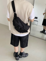 Punching knit round vest 2C