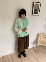 [unisex] Mado Cut Pintuck Wide Banding Bermuda Pants