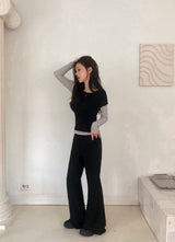 #Warm Fleece Bootcut Banding Pants (5color)