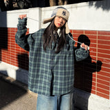 Oversized Fleece-Lined Check Shirt Jacket