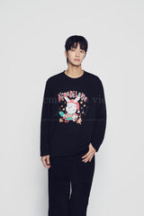 24FW SANTA RABBIT PRESENT LONG SLEEVE T-SHIRT BLACK