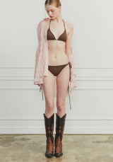 TINA STRING BIKINI SET brown