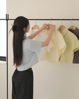 【BELLIDE MADE】定番セミクロップド半袖シャツ＆ブラウス