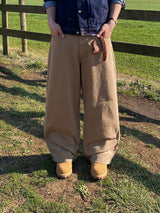 cord wide cotton pants 4C