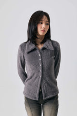  COSMO FUR CARDIGAN / CHARCOAL