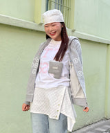 ローディングクローバーシンボルフーデッドジップアップ [GREY]