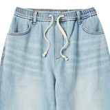 25SS DESTROYED DENIM BANDING PANTS LIGHT BLUE
