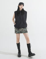 Nylon Hooded Anorak Vest