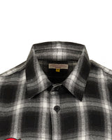オールドスクールチェックフランネルシャツ(BLACK)