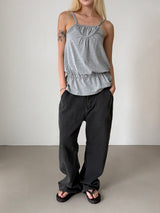 Dyeing fatigue wide pants(3color)
